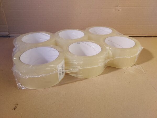 Transparante tape / verpakkingstape / plakband, per 6 rollen